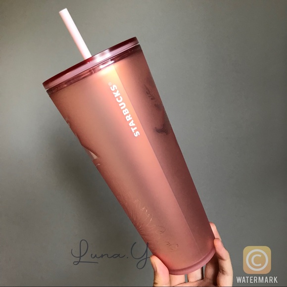 Starbucks Copper Siren Mermaid Pink Soft Touch Tumbler Cup Venti - Picture 3 of 9